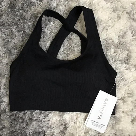 Athleta Aurora scoop bra d-dd black NWT - Picture 3 of 4